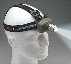 Equine Dental Head lamp on dummy head